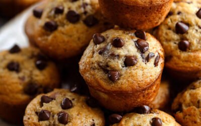 Mini Banana Muffins with Chocolate Chips