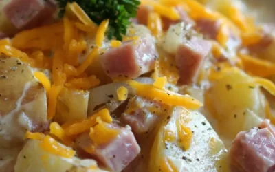 Creamy Crockpot Ham & Potatoes