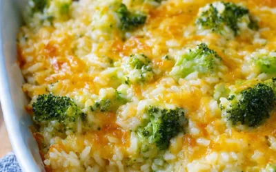Broccoli Rice Chicken & Cheese Casserole