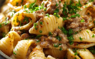 Creamy Beef and Shells