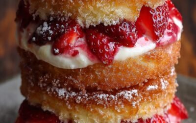 Fried Strawberry Cheesecake Sandwiches (Crispy, Creamy Decadence in Every Bite!)