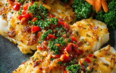 Garlic Butter Cod Strips with Sweet Chili Lime Sauce