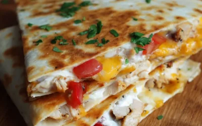 Homemade Taco Bell Chicken Quesadillas with Creamy Jalapeรฑo Sauce