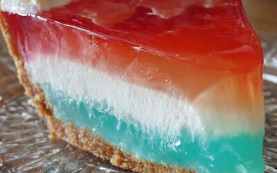Rainbow Layered Jello Pie