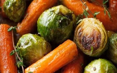 Delicious Slow-Cooker Maple Glazed Carrots & Brussels Sprouts