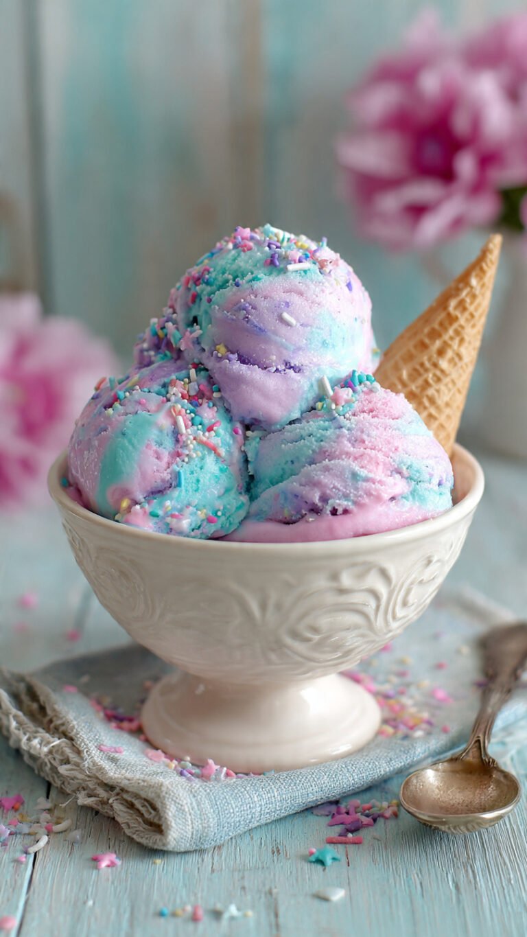 No-Churn Cotton Candy Ice Cream: A Whimsical Frozen Treat