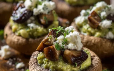 Pistachio Cream & Goat Cheese Mushrooms