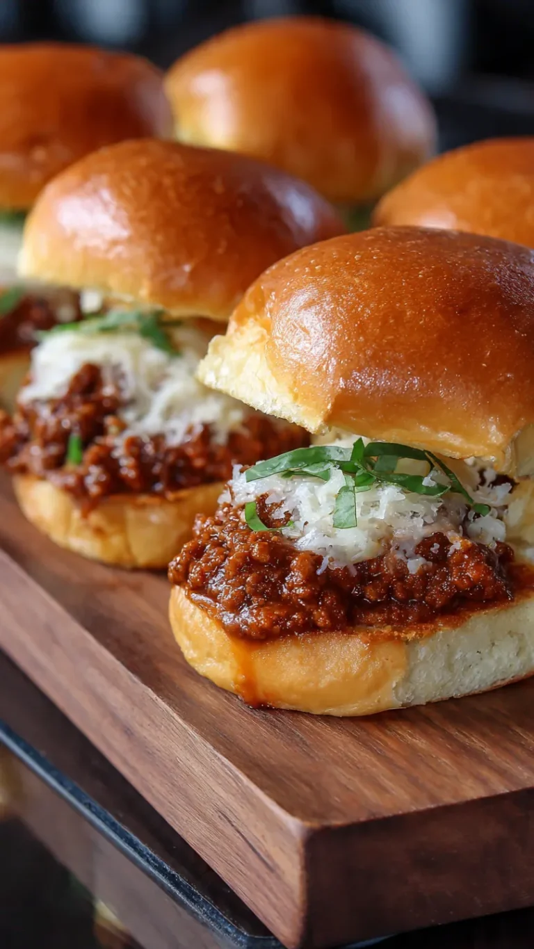 Sloppy Joe Sliders with Cheddar and Buttery Topping
