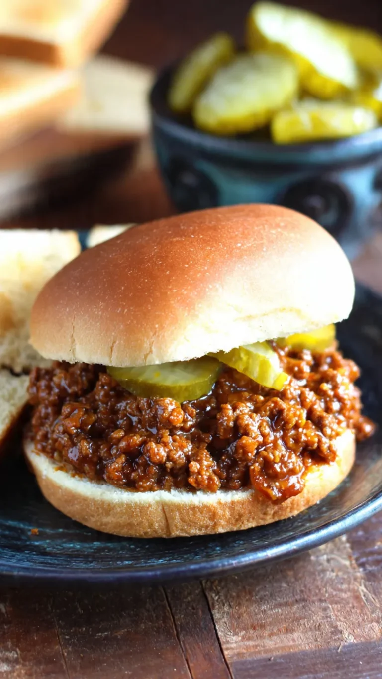 Slow Cooker Dill Pickle Sloppy Joes