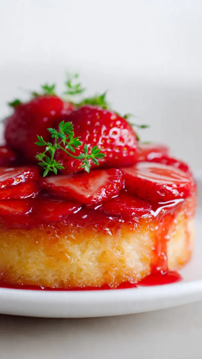 Upside Down Strawberry Cake