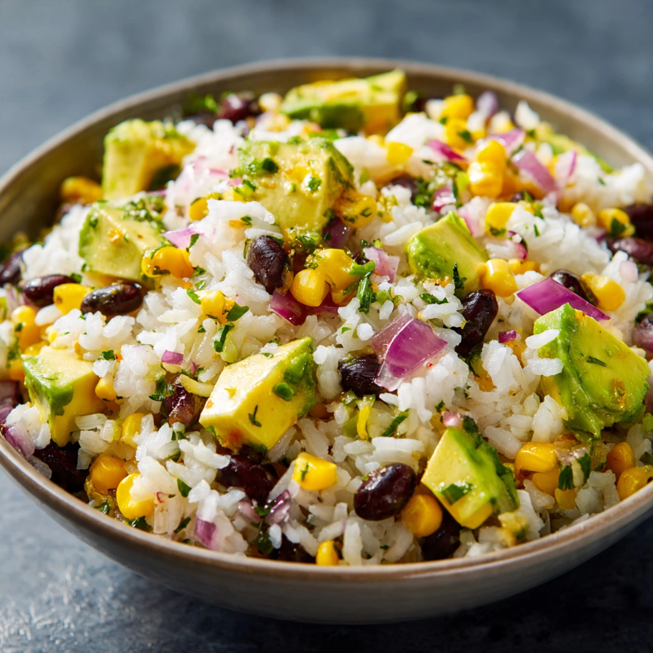 Avocado Black Bean Salad With Rice Avocado Black Bean Salad Rice