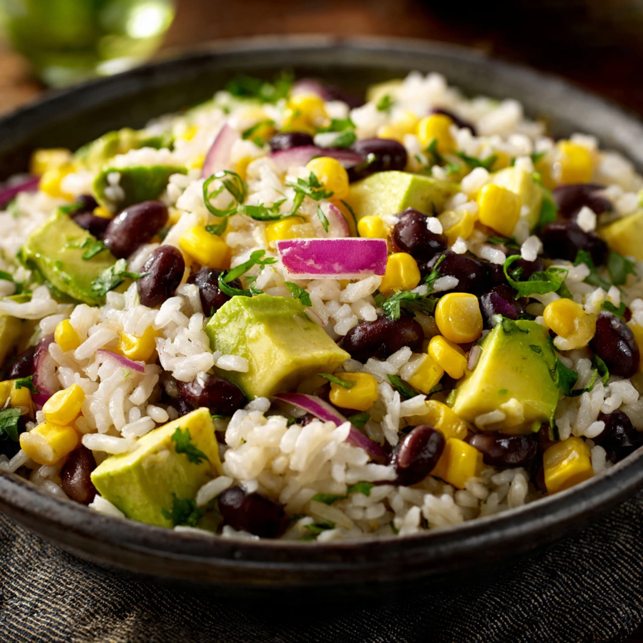 Avocado Black Bean Salad With Rice Avocado Black Bean Salad Rice