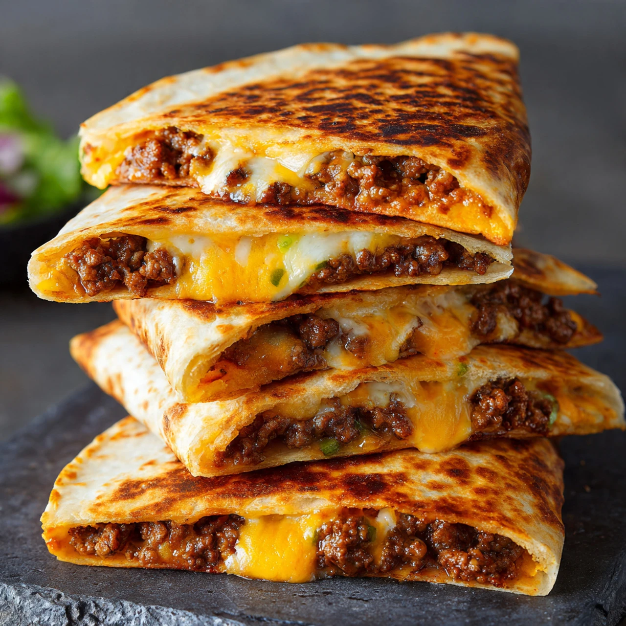 Blackstone Cheeseburger Quesadilla Blackstone Cheeseburger Quesadilla