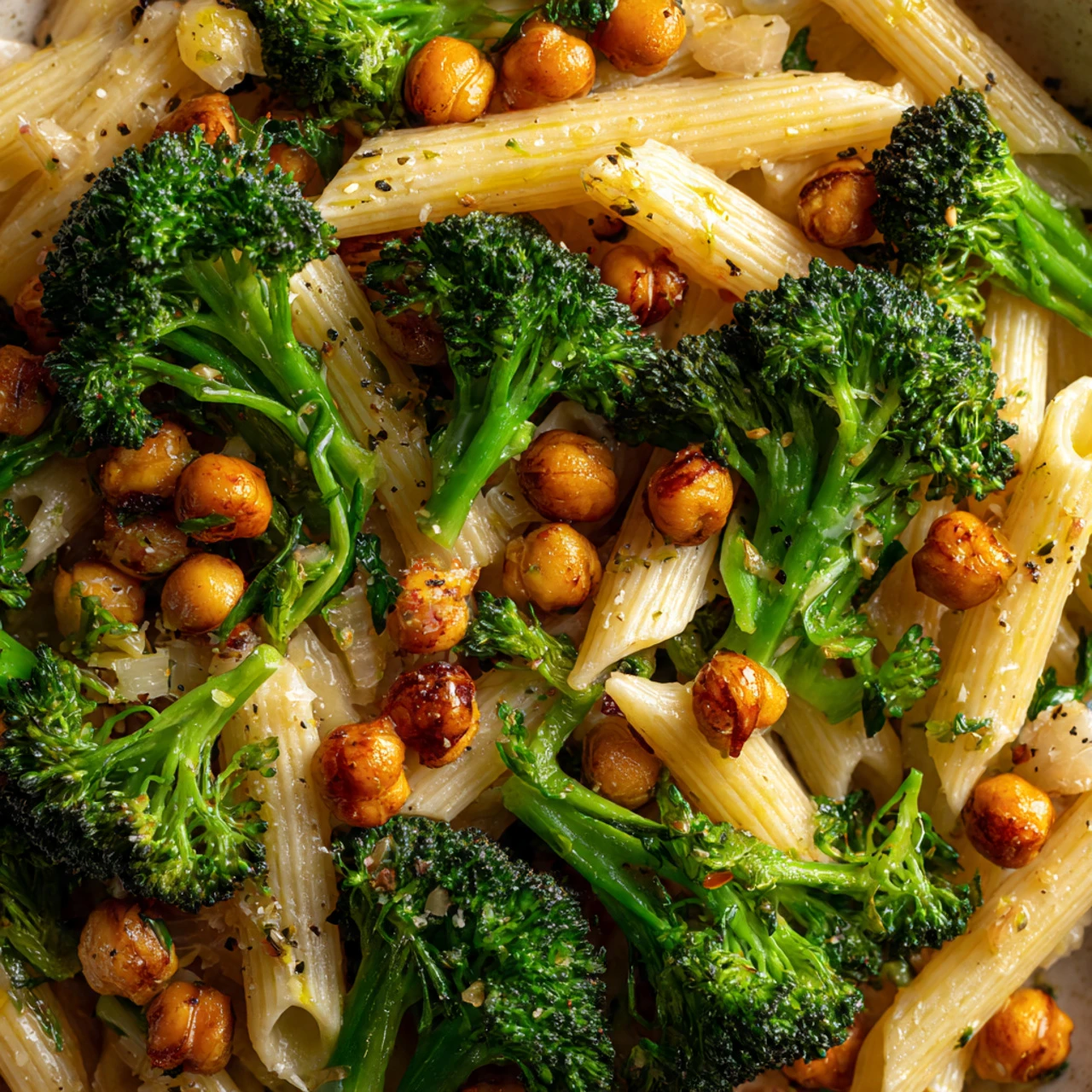 Broccoli Chickpea Pasta Broccoli Chickpea Pasta Healthy Vegetarian Entree Recipe