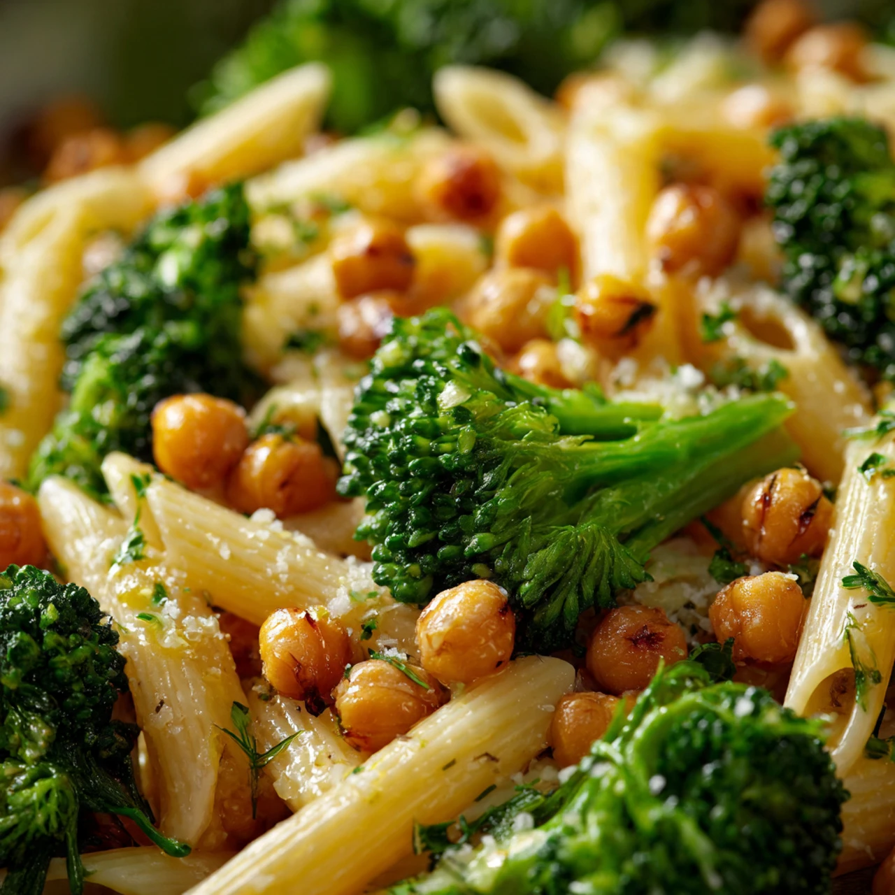 Broccoli Chickpea Pasta Broccoli Chickpea Pasta Healthy Vegetarian Entree Recipe