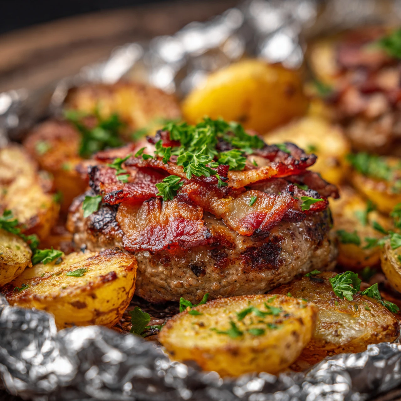 Burger Dinner Foil Packets Burger Dinner Foil Packets