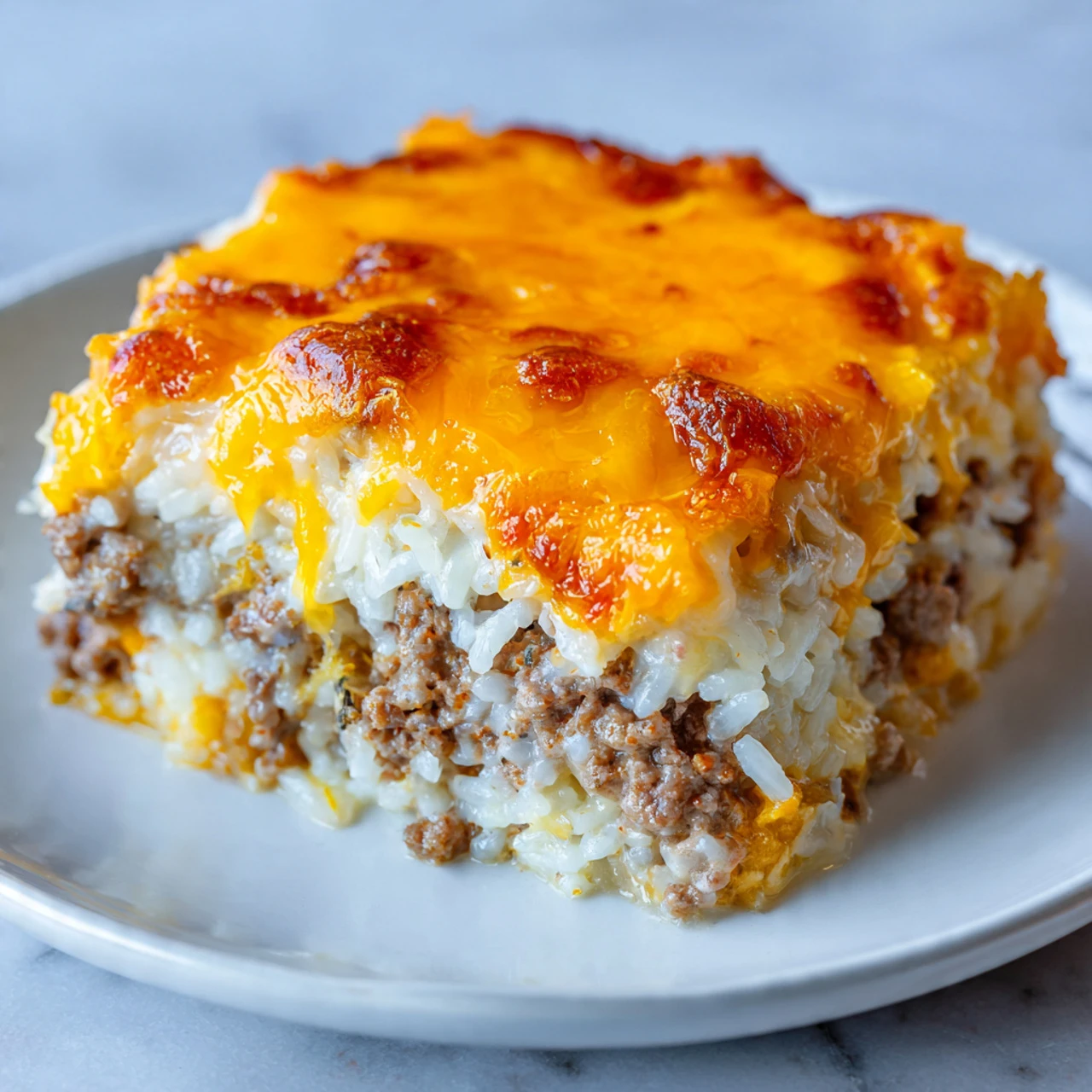 Cheesy Ground Beef Rice Casserole Comfort! Cheesy Ground Beef Rice Casserole Comfort
