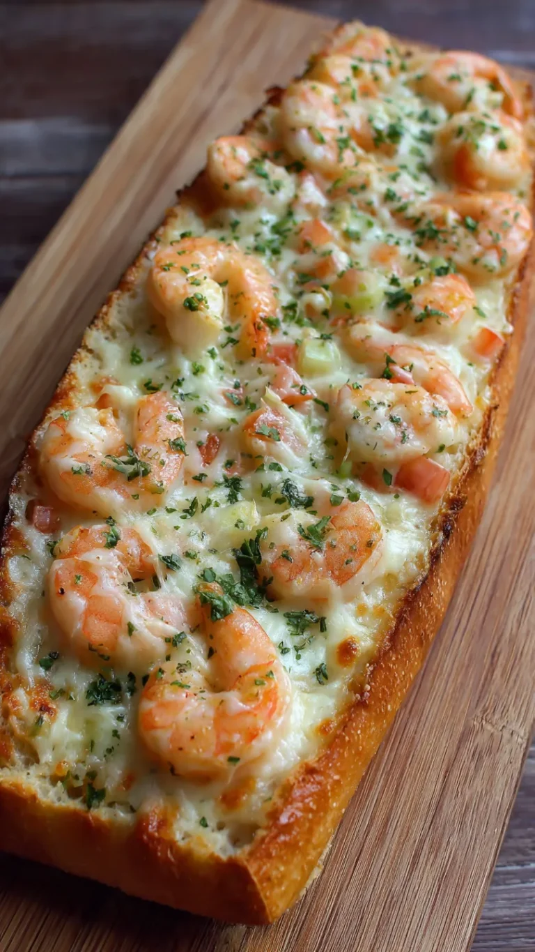 Cheesy Garlic Shrimp Bread (Restaurant-Worthy in 30 Minutes!)