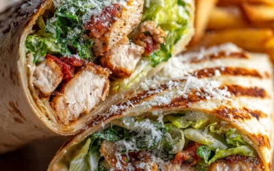 Chicken Caesar Wrap With Truffle Parmesan Fries