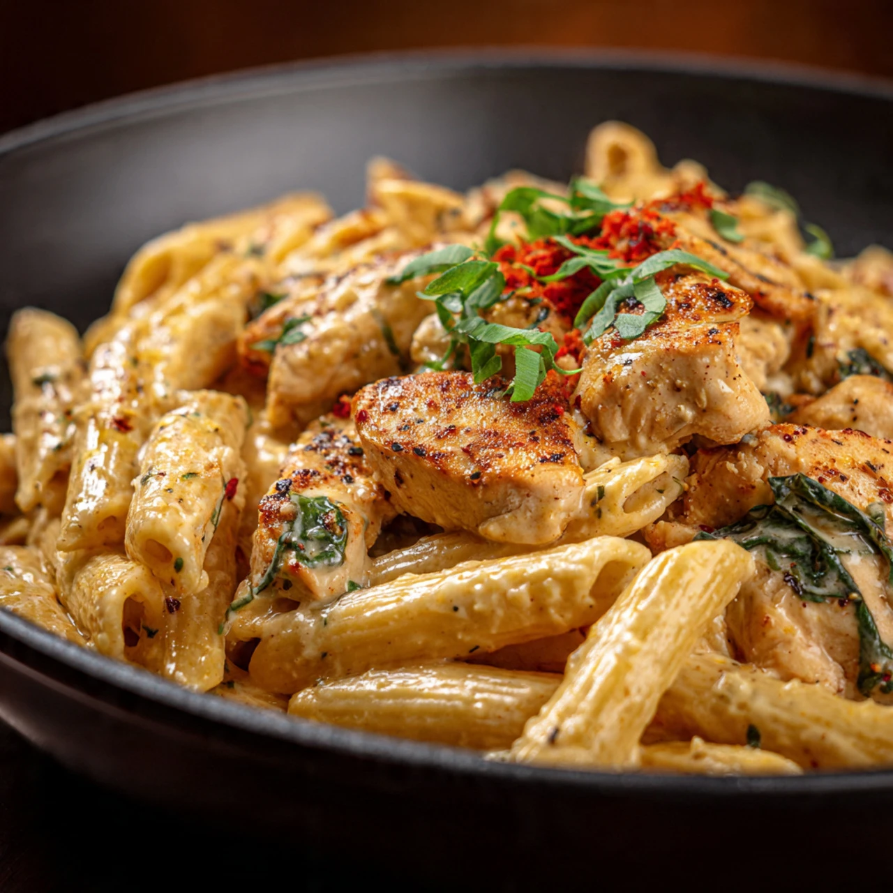 Chicken Penne In Cajun Mozzarella Garlic Butter Sauce Chicken Penne Cajun Mozzarella Garlic Butter Sauce