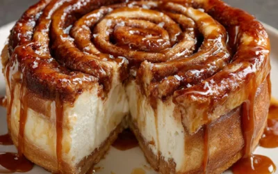 Cinnamon Roll Honeybun Cheesecake