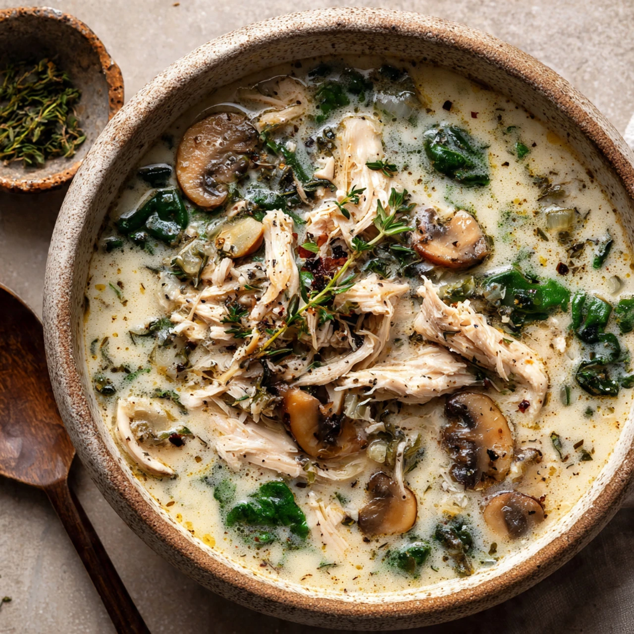Comforting Rotisserie Chicken And Mushroom Soup Comforting Rotisserie Chicken Mushroom Soup