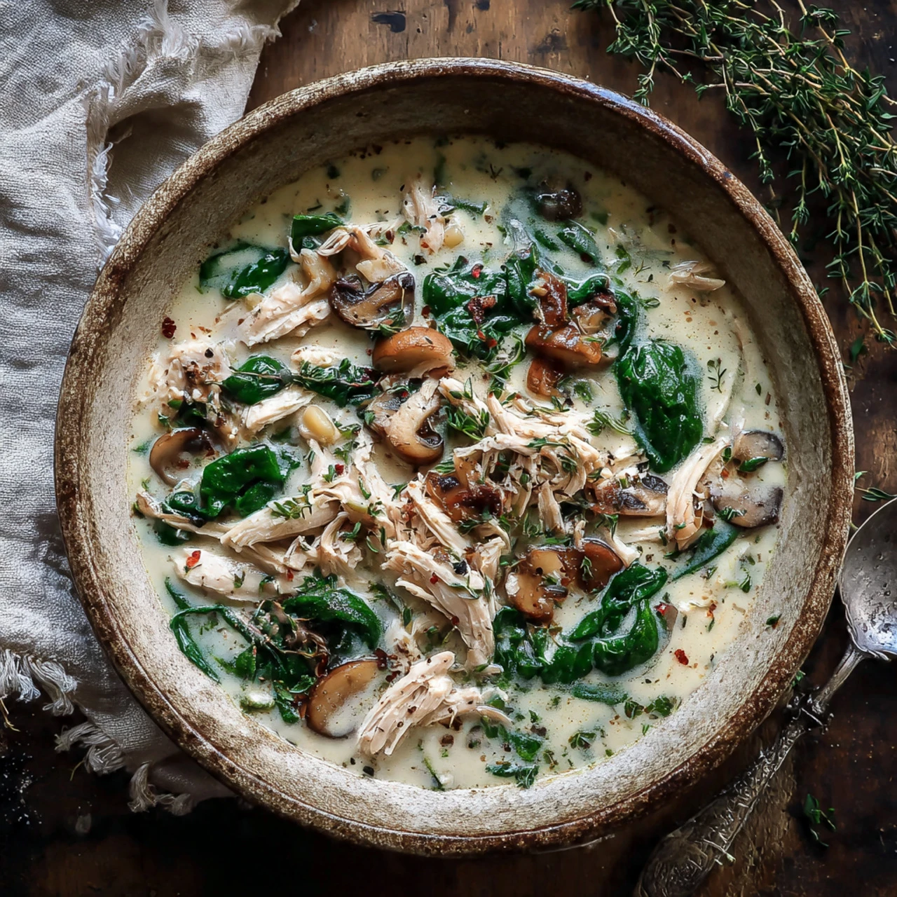 Comforting Rotisserie Chicken And Mushroom Soup Comforting Rotisserie Chicken Mushroom Soup