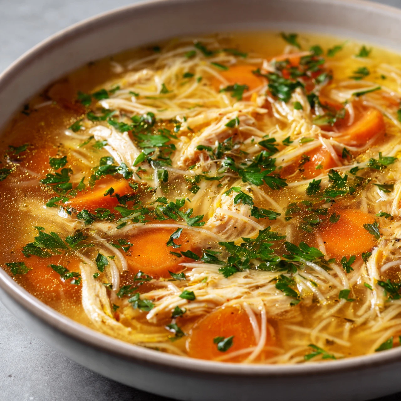 Cozy Chicken Vermicelli Soup Delight