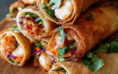Crab & Shrimp Queso Fiesta Rolls (Crispy Seafood Perfection!)