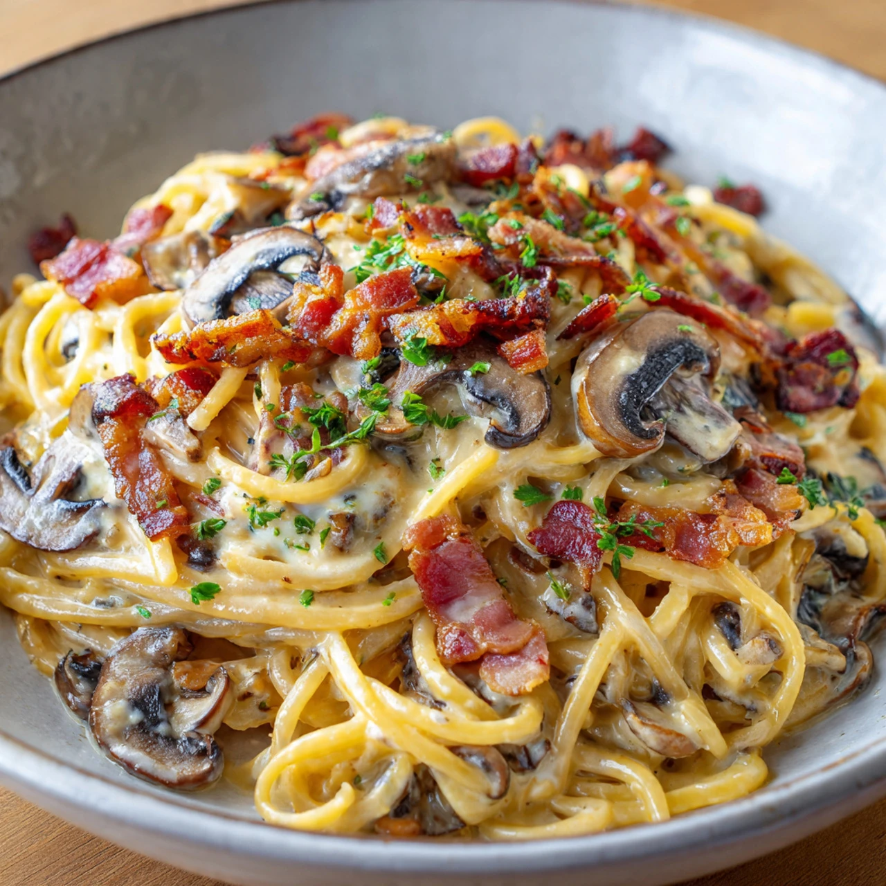 Creamy Bacon And Mushroom Pasta Creamy Bacon Mushroom Pasta