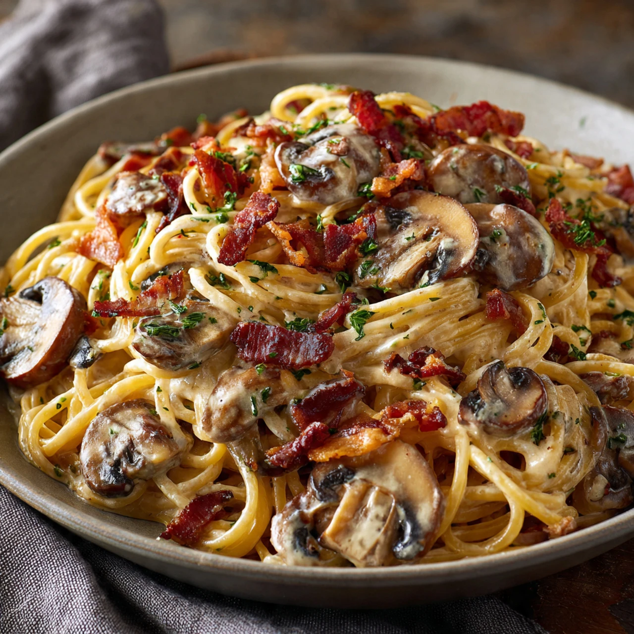 Creamy Bacon And Mushroom Pasta Creamy Bacon Mushroom Pasta