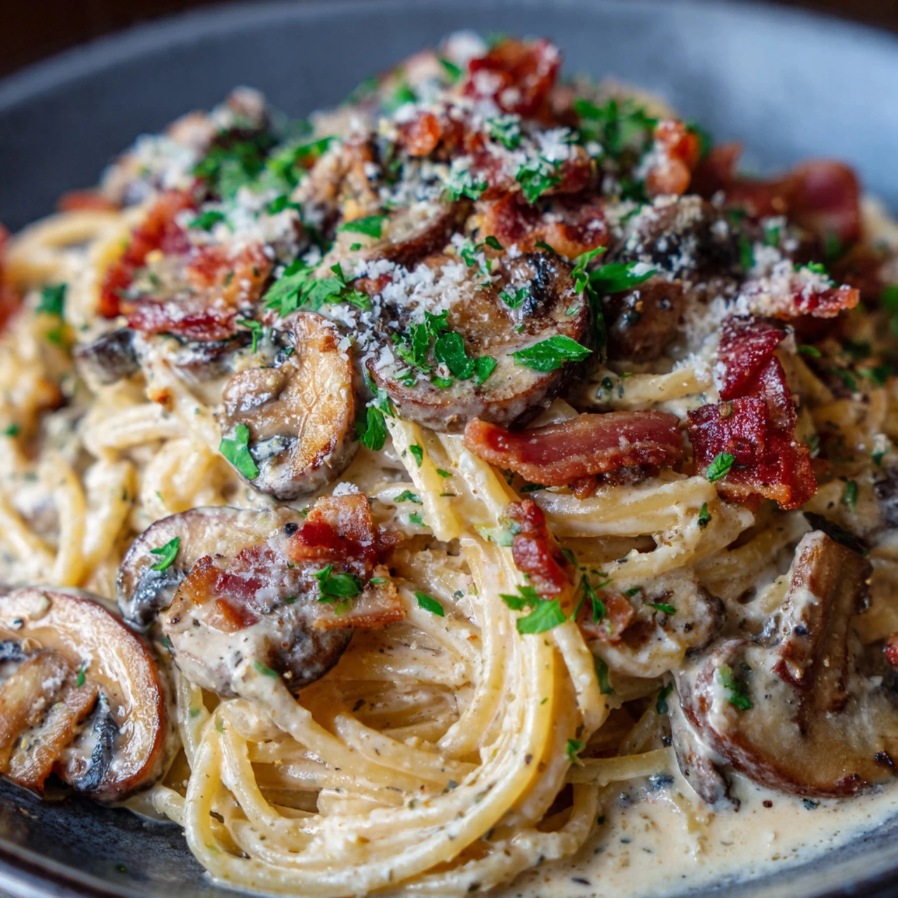 Creamy Bacon And Mushroom Pasta Creamy Bacon Mushroom Pasta