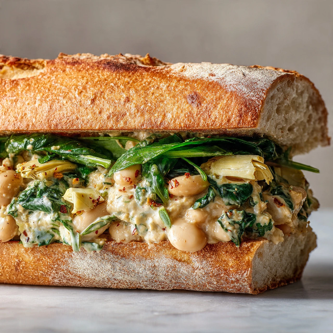 Creamy Spinach Artichoke Bean Sandwich Delight Creamy Spinach Artichoke Bean Sandwich Delight Plant
