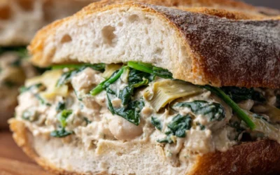 Creamy Spinach Artichoke Bean Sandwich Delight – Plant Based RD