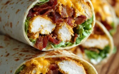 Crunchy Bacon Chicken Ranch Wrap (Cafe Flavor in 25 Minutes!)
