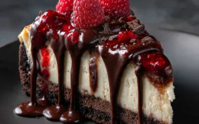 Dark Chocolate Raspberry Cheesecake
