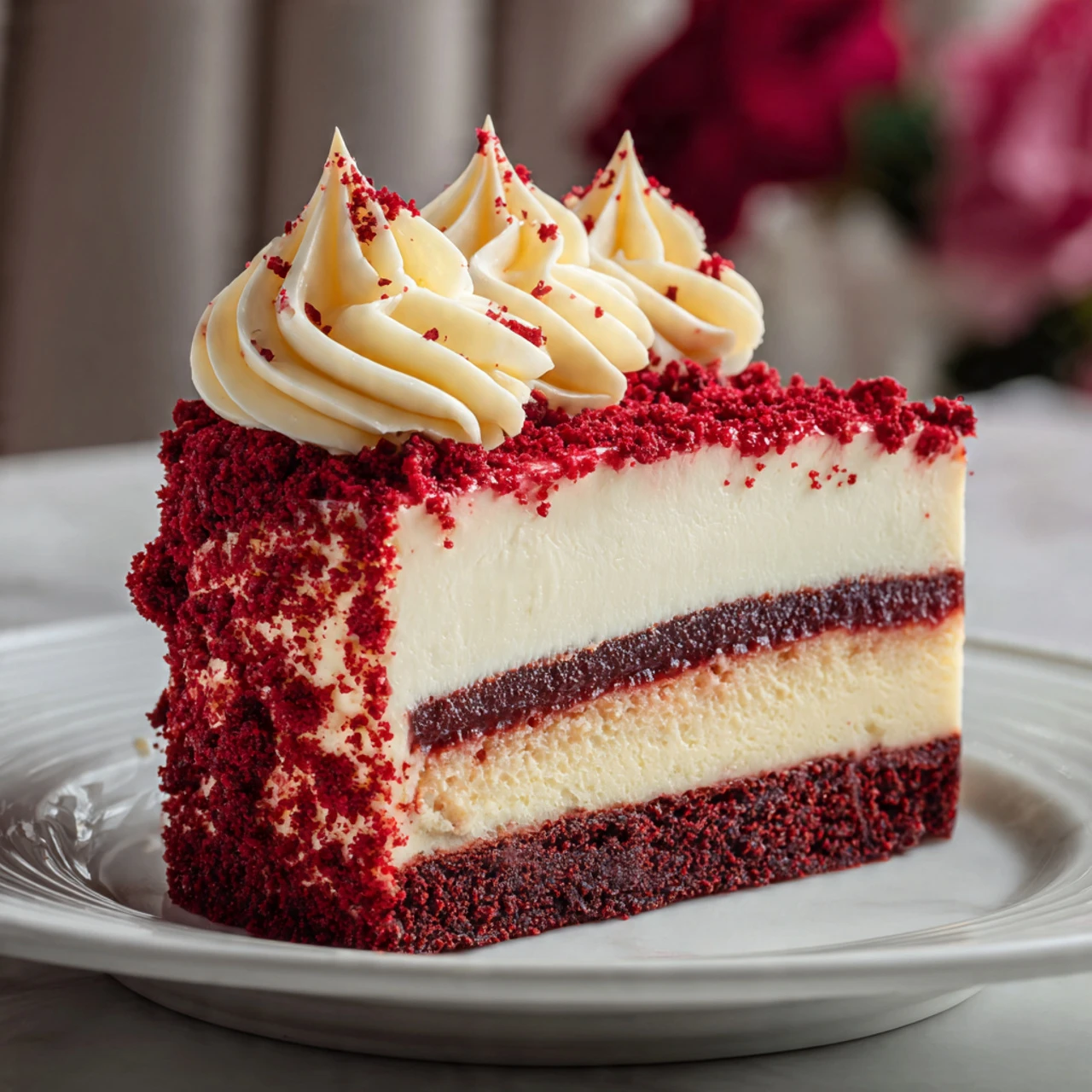 Decadent Red Velvet Cheesecake Layer Cake Recipe