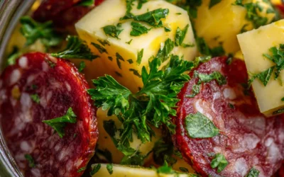 Easy Marinated Cheese Appetizer with Salami & Pickles – Recipes Hub