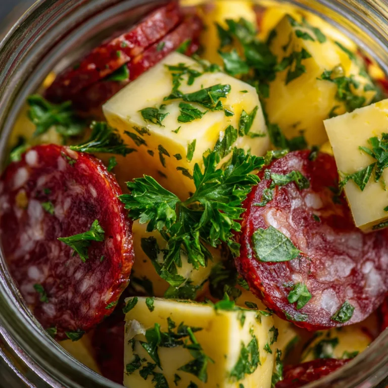 Easy Marinated Cheese Appetizer With Salami & Pickles - Recipes Hub Marinated Cheese Appetizer Salami Pickles Recipes Hub