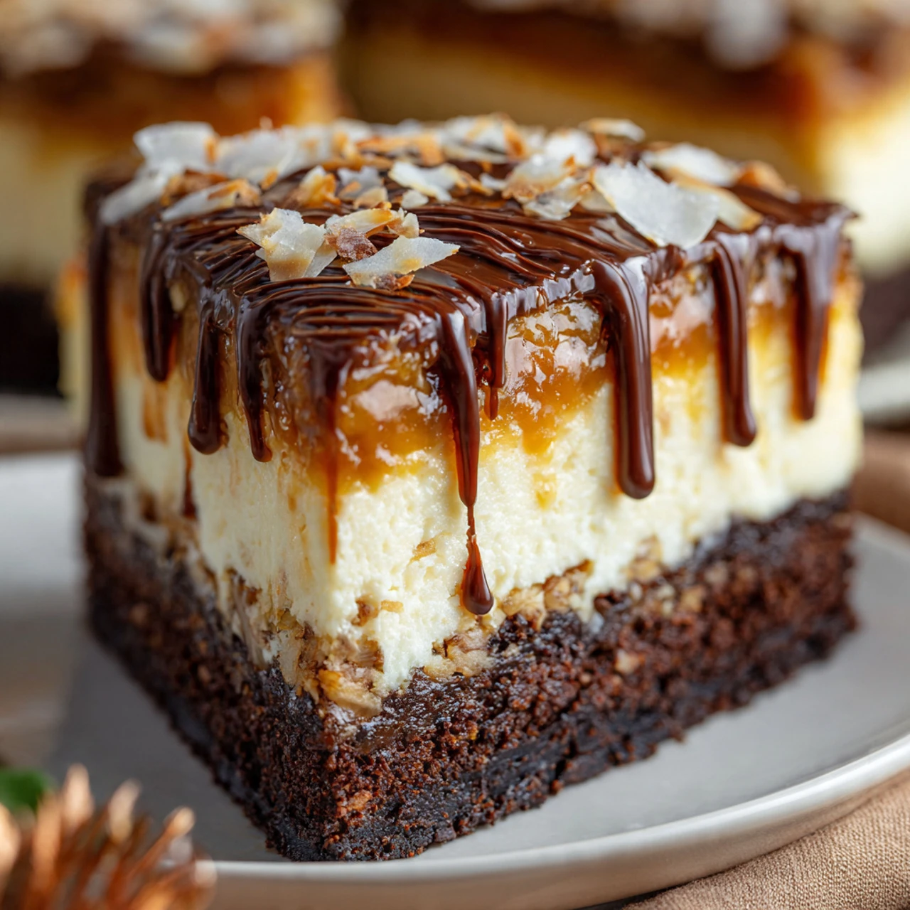 German Chocolate Brownie Cheesecake German Chocolate Brownie Cheesecake