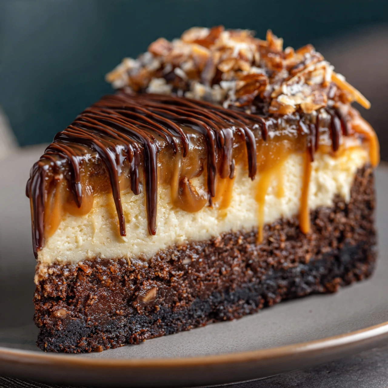 German Chocolate Brownie Cheesecake German Chocolate Brownie Cheesecake