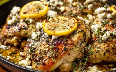 Greek Chicken with Lemon and Feta – Bright, Juicy & Bursting with Mediterranean Flavor!