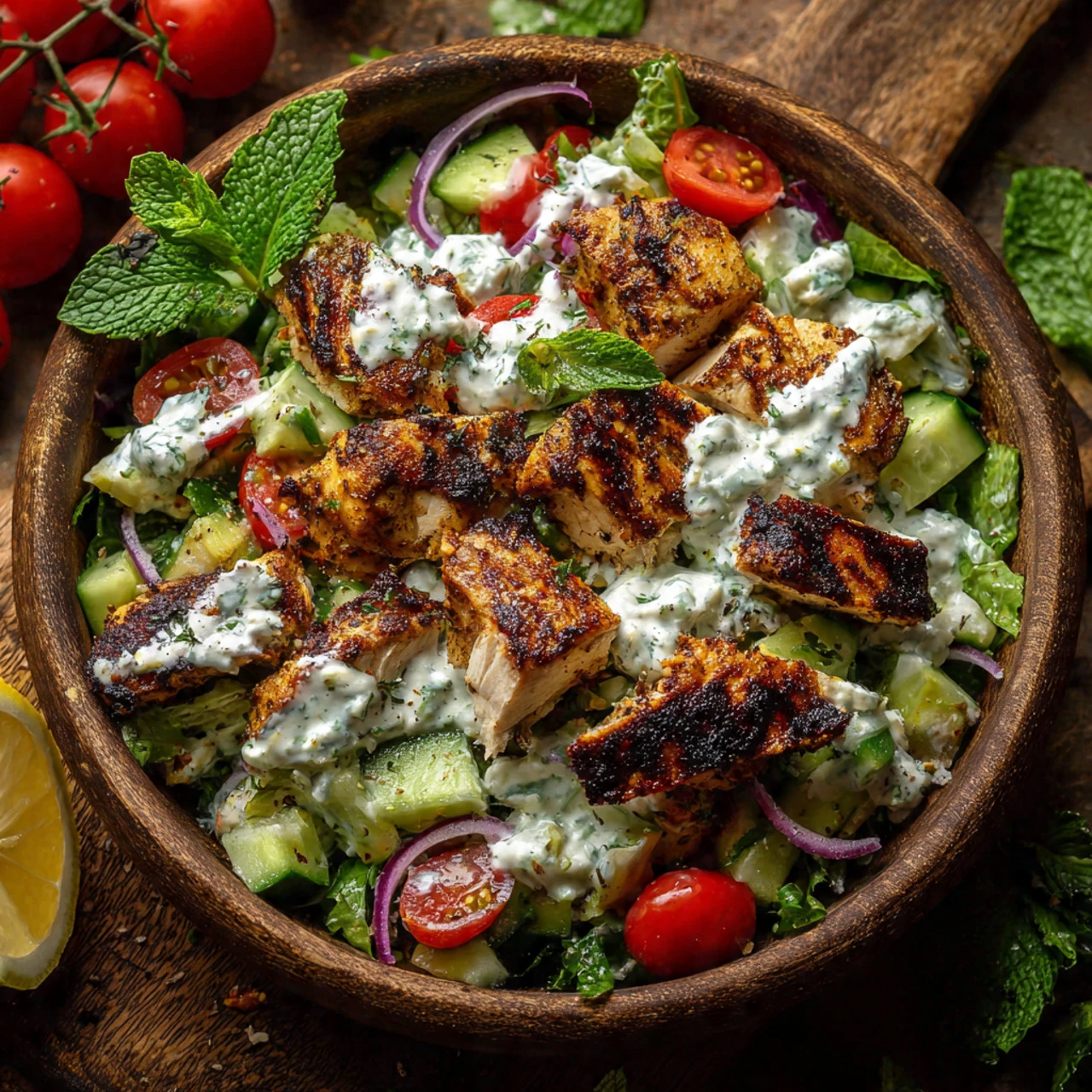 Healthy Mediterranean Tzatziki Chicken Salad For Weight Loss Healthy Mediterranean Tzatziki Chicken Salad Weight Loss