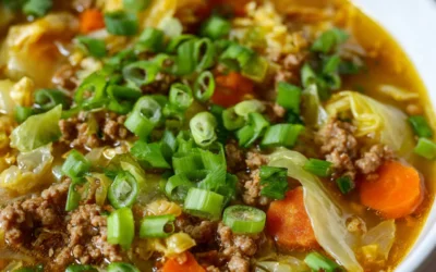 Hearty One-Pot Egg Roll Soup | Easy Low Carb Comfort Bowl