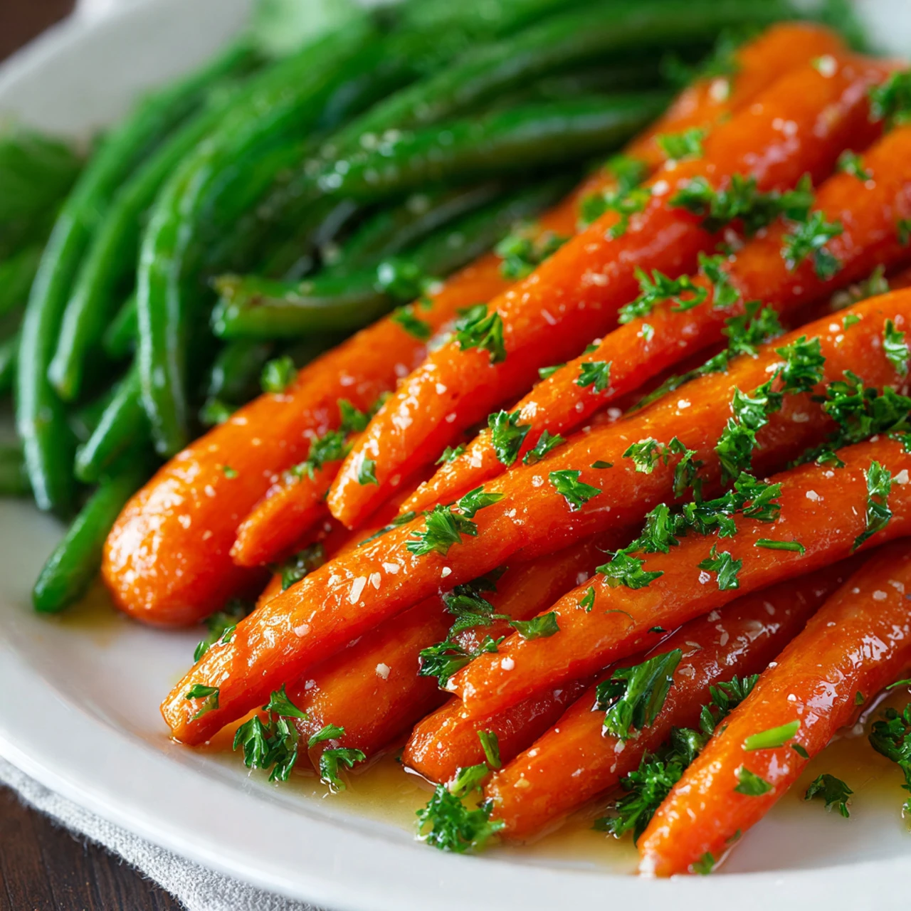 Honey Glazed Carrots & Green Beans Honey Glazed Carrots Green Beans