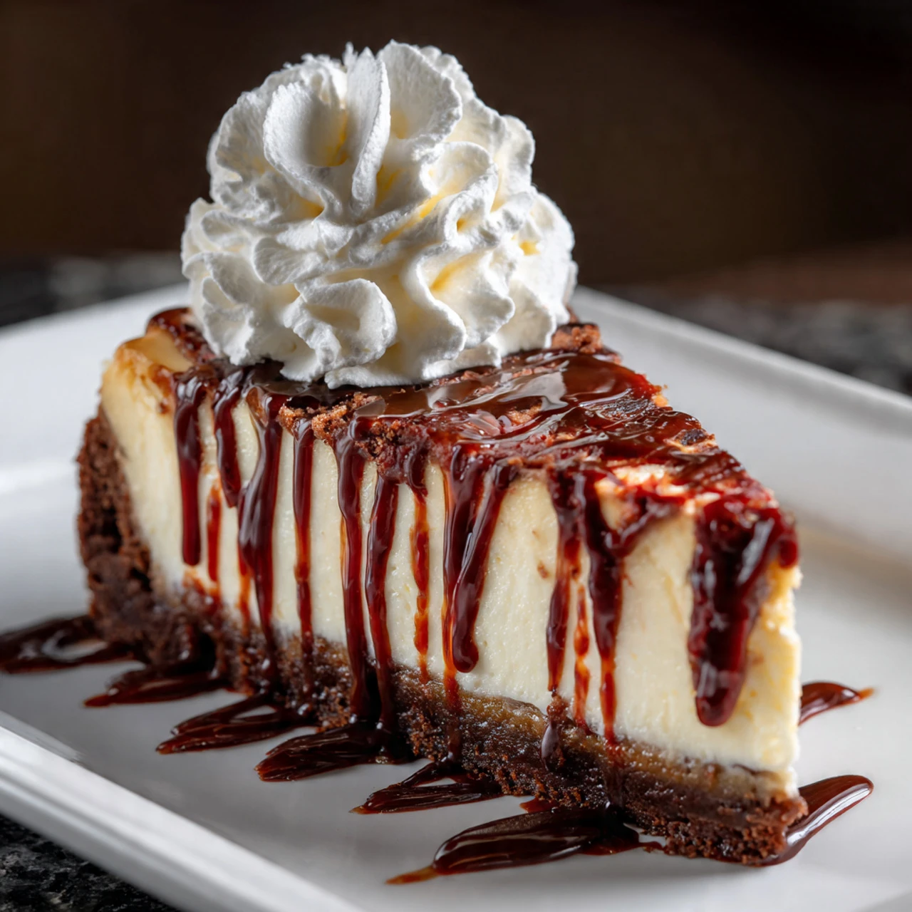 Hot Fudge Sundae Brownie Cheesecake