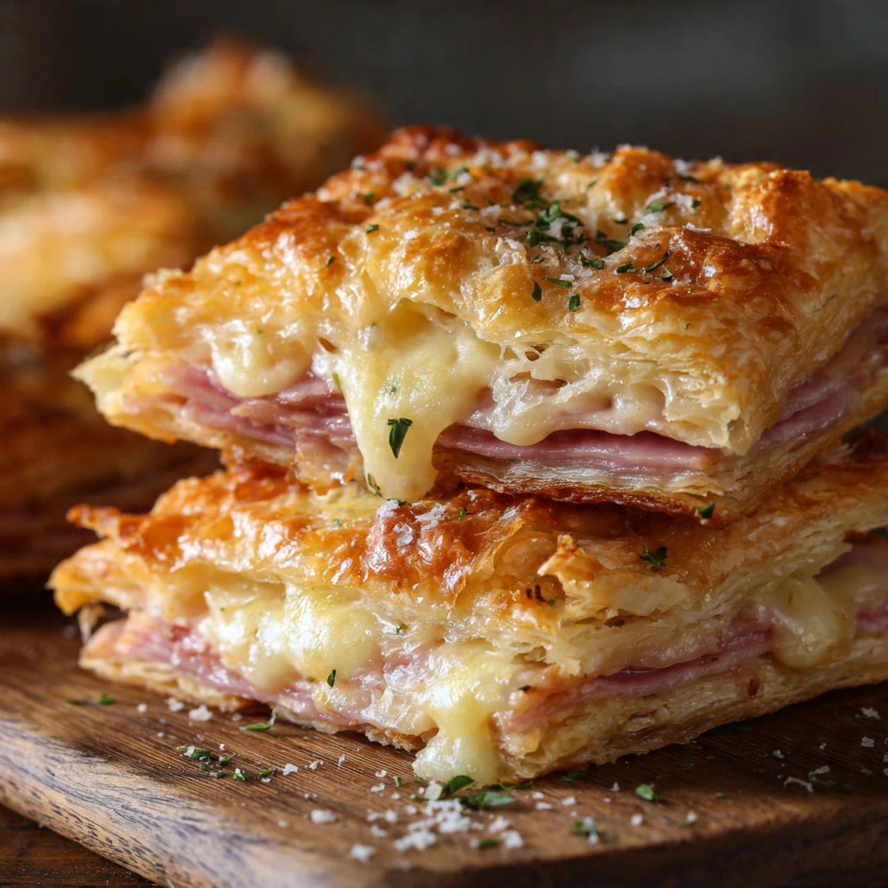 How To Make Crispy Ham & Cheese Puff Pastry Stacks Make Crispy Ham Cheese Puff Pastry Stacks