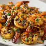 Juicy Grilled Shrimp Skewers With Garlic Lemon Butter Juicy Grilled Shrimp Skewers Garlic Lemon Butter