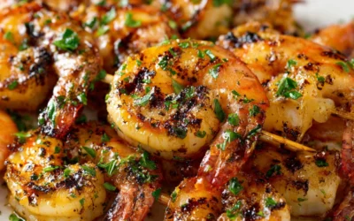 Juicy Grilled Shrimp Skewers with Garlic Lemon Butter: An Incredible 5-Step Recipe