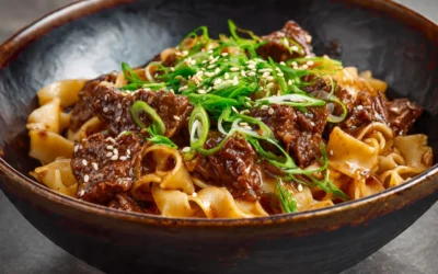Korean Beef Noodles: Slow Cooker Comfort